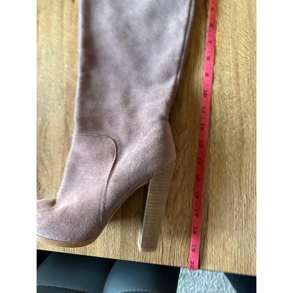 Colin Stuart Blush Suede Knee High Boots Size 7.5 - Picture 5 of 7